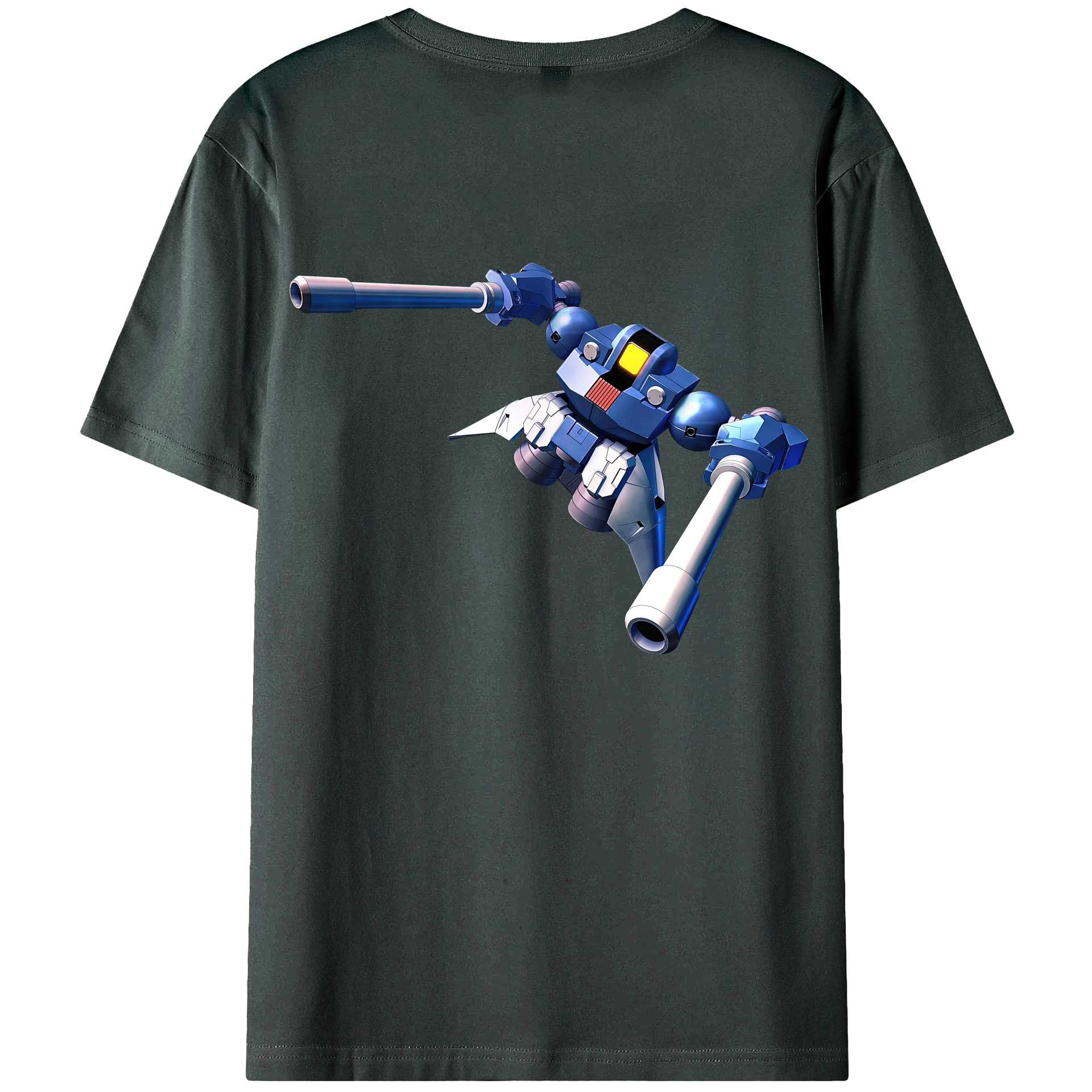 （画像用） 機動戦士ガンダム Mobile Suit Gundam 綿100％ メンズ半袖Tシャツ（バックプリント） 通気性